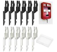 12 Pack Fire Alarm Test Key, White Call Point Test Keys and Black Fire Call Point Key, Easy to Use Fire Alarm Keys, Emergency Door Release Reset Key, Fire Box Key for Electricians Caregivers