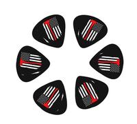 12 Pack Firefighters USA Flag Guitar Picks, Bass Electric Acoustic Guitar Ukulele Accessories Includes Thin Medium Heavy Guitar Picks Plectrums with Organizer Storage Box