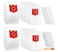 12 Pack FJM 3D Dust Bags Compatible for Miele FJM Vacuum Cleaner Bags, Compact C1, Compact C2, Complete C1, S241, S290, S300i, S500, S700, S4, S6,S4000 and S6000 Series