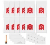 12 Pack FJM 3D Dust Bags for Miele Hoover Hyclean Pure FJM Vacuum Cleaners Complete C1 Compact C1 C2 S24 S256i S290 S299 S300i S399 S500 S578 S700 S799 S4 S6 Series, 4 Motor 4 Exhaust Filters 10123220