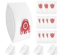 12 Pack FJM Vacuum Bags Compatible with Miele Compact C1, Compact C2, S4000 S6000,Complete C1,S4, S6,S241-S256, S290-S299,S300-S399,S500-S578,S700-S799, with 4 Motor Filters & 4 Air Clean Filters
