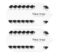 12 Pack Flea Trap Sticky Discs, 18cm Round Flea Trap Refills for Home Indoor, Replacement FleaTraps Sticky Pads, Effective Flea Killer & Treatment for Home, Pet Safe, White