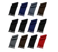 12 Pack Fleece Winter Scarves, Warm Winter Scarf Multi-color Bulk Wholesale, Unisex Men Women, Assorted, One size