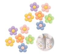 12 Pack Flower Croc Charms for Kids Girls Woman Shoe Decoration 6 Colors | Croc Charms Cute Daisy Flowers PVC Daisy Jibbitz for Crocs for DIY Clogs Crocs Party Decorations Flower Croc Jibbitz