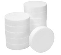 12 Pack Foam Circles for Crafts, Round Polystyrene Discs for DIY Projects (10.2 x 10.2 x 2.5 cm)