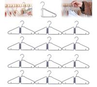 12 Pack Folding Hangers, Foldable Coat Hanger, Portable Travel Hangers for Clothes & Coat, Space Saving Fold in Half Desig, Suitable for Home, Traveling, Cruise (C)