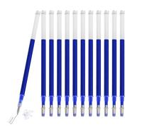 12-Pack Friction Pen Refills | 0.5mm Fine Tip Erasable Gel Ink Cartridges | Universal Fit for Most Rollerball Pens | Smudge-Free Writing & Durable | High-Temperature Erasable Pen Refills (Blue)