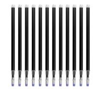 12-Pack Friction Pen Refills | 0.5mm Fine Tip Erasable Gel Ink Cartridges | Universal Fit for Most Rollerball Pens | Smudge-Free Writing & Durable | High-Temperature Erasable Pen Refills (Black)