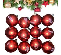 12 Pack Funny Christmas Ornament 2025,Funny 3D ffensive Bauble-Rude Baubles,Novelty Humorous Prank Christmas Ball Ornaments,Xmas Tree Sweary Baubles Gag Gifts For Friends Family