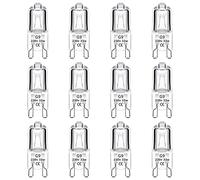 12 Pack G9 Halogen Light Bulbs 33W, 230V Clear Halogen Lamps Dimmable, 2700K Warm White, 460LM, G9 Capsule Bulb, Non-Flicker, for Oven, Wall Lamps, Chandeliers, Floor Lamps