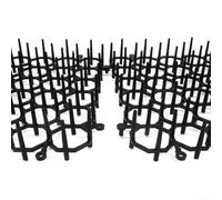 12 Pack Garden Cat Scat Mat, Humane Plastic Spike Thorn Strip to Stop Cat Dogs Digging, Safe Anti-Climb Prickle Mat for Plants Trees Poles, Black 200x155mm
