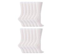 12 Pack Girls Cotton Rich Knee High White Uniform Socks (2-3 Years, White)