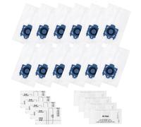 12 PACK GN Vacuum Bags Replacement,Compatible with Miele Hoover GN Vacuum Bag for Classic C1 Complete C2 Complete C3 S2 S5 S8 series Vacuum Cleaners, With 4 Motor Protection & 4 Exhaust filters