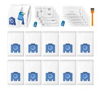 12 Pack GN Vacuum Bags Replacement for Miele, Compatible with Classic C1, Complete C2/C3, Compact C1/C2, S2 S4 S5 S6 S8 Series, Includes 12 Dust Bags + 4 AirClean Filters + 4 Motor Protection Filters