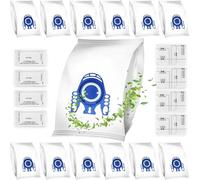 12 Pack GN Vacuum Cleaner Bags for Miele Hoover Bags Replacements, Compatible with Miele Complete C3, C1, C2, S227, S240, S270, S400, S2, S5, S8 Series w/8 Filters