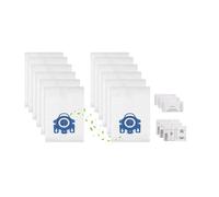 12 Pack GN Vacuum Cleaner Bags High Filtration Compatible with Miele Hoover GN Bags Fits for Classic C1, Complete C1, C2, C3, S227, S240, S270, S400, S2, S5, S8 Series + 3 Air & Motor Filters