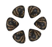 12 Pack Gothic Raven Portrait Guitar Picks, Bass Electric Acoustic Guitar Ukulele Accessories Includes Thin Medium Heavy Guitar Picks Plectrums with Organizer Storage Box