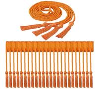 12 Pack Graduation Honor Cords with Tassels - 67 Inch Braided Cords Bulk for High School College University - Bachelor, Master, Doctoral Ceremony (Orange)