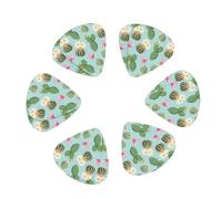 12 Pack green Cactus Succulents Guitar Picks, Bass Electric Acoustic Guitar Ukulele Accessories Includes Thin Medium Heavy Guitar Picks Plectrums with Organizer Storage Box