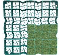 12 Pack Green Grass Grids - Neat Plastics Gravel/grass Grid Paver Path Base Mat For Greenhouse Deck Turf Lawn Shed Garden (Green)