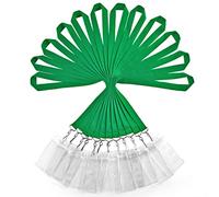 12 Pack Green Lanyards with Waterproof ID Badge Holders - Durable Polyester Neck Straps for Office Staff, Teachers & Corporate Events