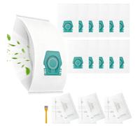 12 Pack Guard S1 Hoover Bags Compatible with Miele Guard L1 Hoover Bags M1 L1/S1 Junior Flex Series, for Miele M1 Hoover with 3 AirClean Exhaust Filters & 3 Motor Protection Filters