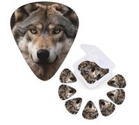 12 Pack Guitar Picks 3 Different Thickness Guitar Plectrums With Storage Box A Gray Wolf Guitar Picks Medium Thin Guitar Accessories 4pcs 0.46mm 4pcs 0.71mm 4pcs 0.96mm