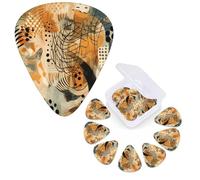 12 Pack Guitar Picks 3 Different Thickness Guitar Plectrums With Storage Box Abstract Pattern Of Shapes Guitar Picks Medium Thin Guitar Accessories 4pcs 0.46mm 4pcs 0.71mm 4pcs 0.96mm