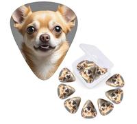 12 Pack Guitar Picks 3 Different Thickness Guitar Plectrums With Storage Box Cute Chihuahua Guitar Picks Medium Thin Guitar Accessories 4pcs 0.46mm 4pcs 0.71mm 4pcs 0.96mm