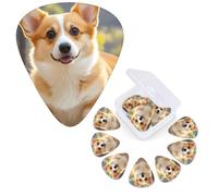 12 Pack Guitar Picks 3 Different Thickness Guitar Plectrums With Storage Box Cute Corgi Dog Guitar Picks Medium Thin Guitar Accessories 4pcs 0.46mm 4pcs 0.71mm 4pcs 0.96mm