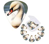 12 Pack Guitar Picks 3 Different Thickness Guitar Plectrums With Storage Box Cute Little Swan Guitar Picks Medium Thin Guitar Accessories 4pcs 0.46mm 4pcs 0.71mm 4pcs 0.96mm