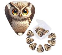 12 Pack Guitar Picks 3 Different Thickness Guitar Plectrums With Storage Box Cute Owl Guitar Picks Medium Thin Guitar Accessories 4pcs 0.46mm 4pcs 0.71mm 4pcs 0.96mm
