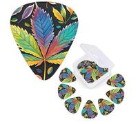 12 Pack Guitar Picks 3 Different Thickness Guitar Plectrums With Storage Box Multicolor Leaf Guitar Picks Medium Thin Guitar Accessories 4pcs 0.46mm 4pcs 0.71mm 4pcs 0.96mm