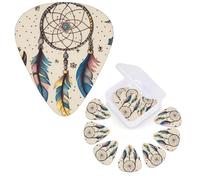 12 Pack Guitar Picks 3 Different Thickness Guitar Plectrums With Storage Box Native American Dream Catcher Guitar Picks Medium Thin Guitar Accessories 4pcs 0.46mm 4pcs 0.71mm 4pcs 0.96mm