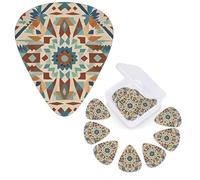 12 Pack Guitar Picks 3 Different Thickness Guitar Plectrums With Storage Box Native American Patterns Guitar Picks Medium Thin Guitar Accessories 4pcs 0.46mm 4pcs 0.71mm 4pcs 0.96mm
