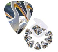 12 Pack Guitar Picks 3 Different Thickness Guitar Plectrums With Storage Box Pelican Birds Guitar Picks Medium Thin Guitar Accessories 4pcs 0.46mm 4pcs 0.71mm 4pcs 0.96mm