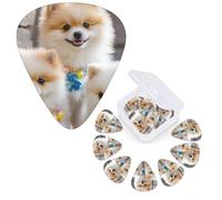 12 Pack Guitar Picks 3 Different Thickness Guitar Plectrums With Storage Box Pomeranians Puppies Guitar Picks Medium Thin Guitar Accessories 4pcs 0.46mm 4pcs 0.71mm 4pcs 0.96mm