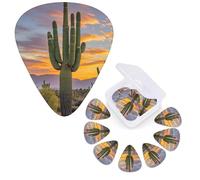 12 Pack Guitar Picks 3 Different Thickness Guitar Plectrums With Storage Box Saguaros At Sunset Guitar Picks Medium Thin Guitar Accessories 4pcs 0.46mm 4pcs 0.71mm 4pcs 0.96mm
