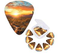 12 Pack Guitar Picks 3 Different Thickness Guitar Plectrums With Storage Box Saguaros At Sunset Guitar Picks Medium Thin Guitar Accessories 4pcs 0.46mm 4pcs 0.71mm 4pcs 0.96mm