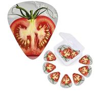 12 Pack Guitar Picks 3 Different Thickness Guitar Plectrums With Storage Box Tomato Slice Guitar Picks Medium Thin Guitar Accessories 4pcs 0.46mm 4pcs 0.71mm 4pcs 0.96mm