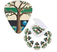 12 Pack Guitar Picks 3 Different Thickness Guitar Plectrums With Storage Box Tree Of Life Palestinian Flag Guitar Picks Medium Thin Guitar Accessories 4pcs 0.46mm 4pcs 0.71mm 4pcs 0.96mm