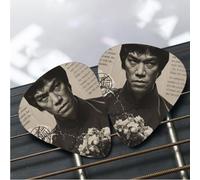 12 Pack Guitar Picks 3 Different Thickness Plectrums with Storage Box Bruce Lee Guitar Picks Medium Thin Accessories (0.46mm, 0.71mm, 0.96mm)