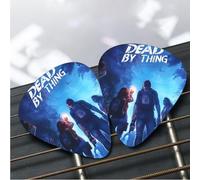 12 Pack Guitar Picks 3 Different Thickness Plectrums with Storage Box Dead By Daylight Cover Guitar Picks Medium Thin Accessories (0.46mm, 0.71mm, 0.96mm)
