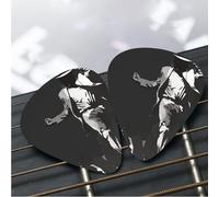 12 Pack Guitar Picks 3 Different Thickness Plectrums with Storage Box Fashion Dancer Michael Jackson Guitar Picks Medium Thin Accessories (0.46mm, 0.71mm, 0.96mm)
