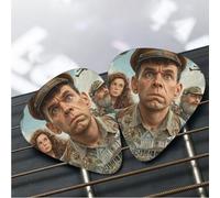 12 Pack Guitar Picks 3 Different Thickness Plectrums with Storage Box Forrest Gump Guitar Picks Medium Thin Accessories (0.46mm, 0.71mm, 0.96mm)