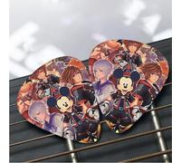 12 Pack Guitar Picks 3 Different Thickness Plectrums with Storage Box Kingdom Hearts Sora Riku Kairi Guitar Picks Medium Thin Accessories (0.46mm, 0.71mm, 0.96mm)