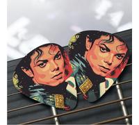 12 Pack Guitar Picks 3 Different Thickness Plectrums with Storage Box Michael Jackson 96 bad Guitar Picks Medium Thin Accessories (0.46mm, 0.71mm, 0.96mm)