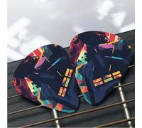 12 Pack Guitar Picks 3 Different Thickness Plectrums with Storage Box Michael Jackson Friday Guitar Picks Medium Thin Accessories (0.46mm, 0.71mm, 0.96mm)