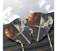 12 Pack Guitar Picks 3 Different Thickness Plectrums with Storage Box Michael Jackson Guitar Picks Medium Thin Accessories (0.46mm, 0.71mm, 0.96mm)
