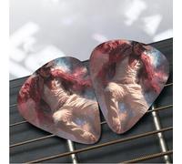 12 Pack Guitar Picks 3 Different Thickness Plectrums with Storage Box Michael Jackson Guitar Picks Medium Thin Accessories (0.46mm, 0.71mm, 0.96mm)